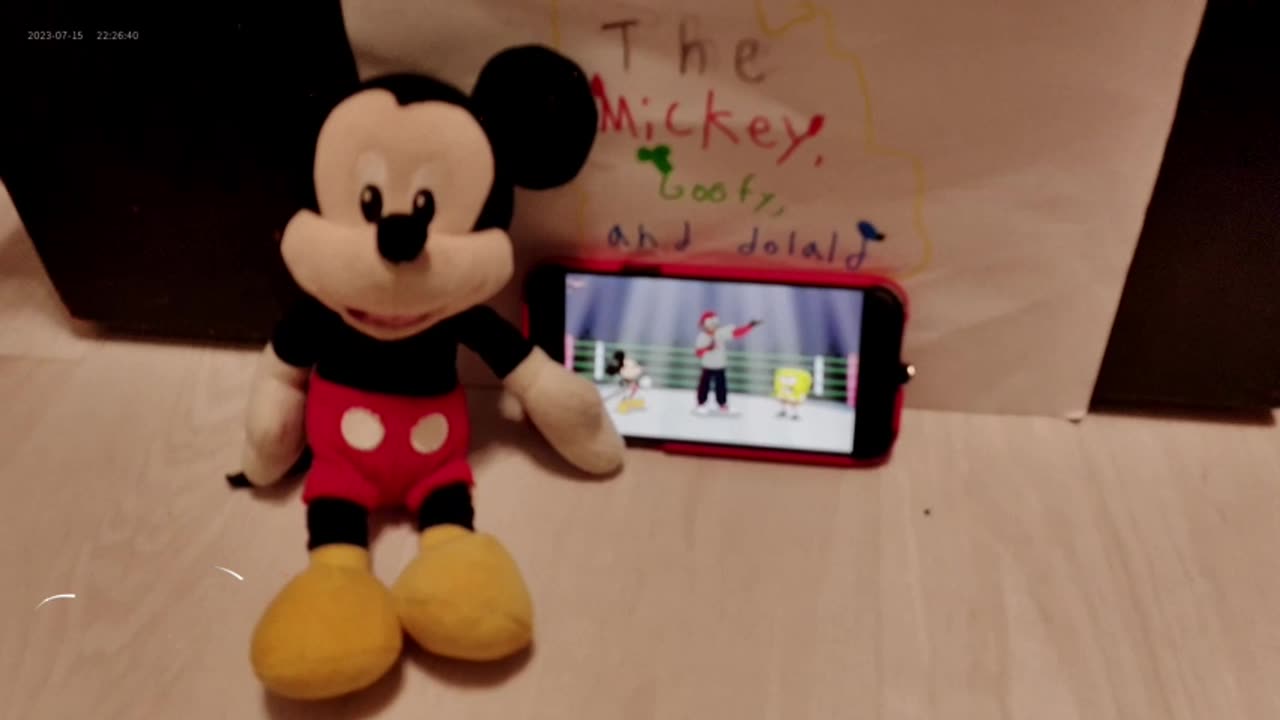 the mivckey, goofy, and donald show. mickey reacts to spongebob vs mickey cartoon beatbox battles