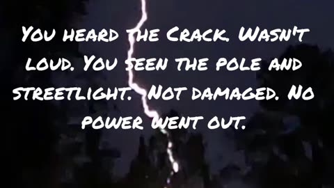 Lightning strikes LED streetlight. Streetlight drinks it in.