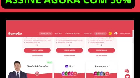 Assine GAMSGO Tenha Acesso Streaming Por Assinatura c/ 50% Desconto Link Abaixo Use Meu Cupom: ZP275