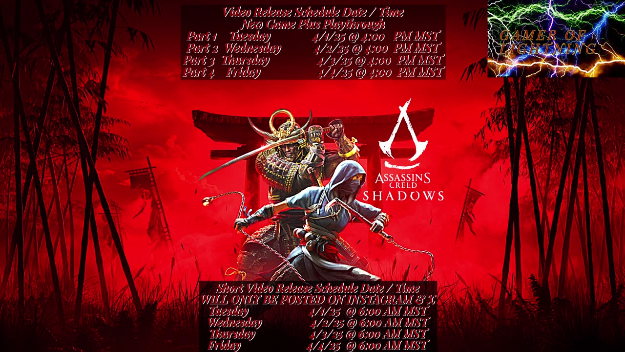 Video Schedule 3/31 - 4/5/25