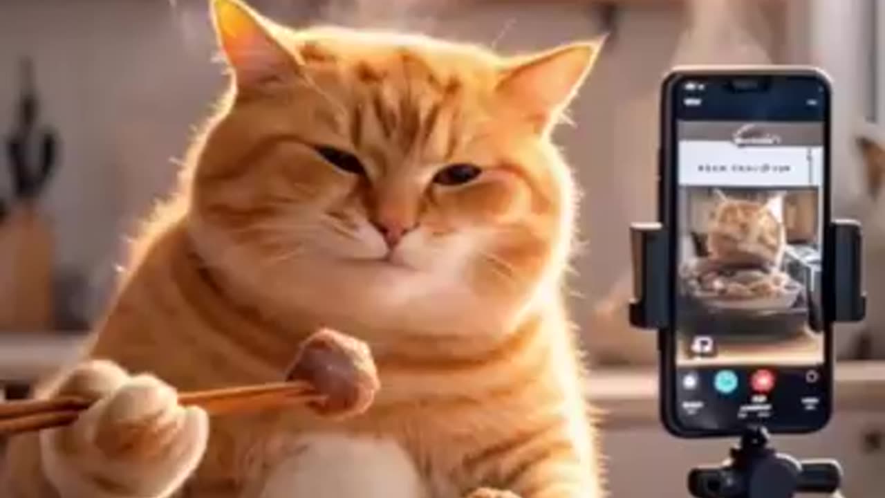 Curious Cat in the Meat Shop!"