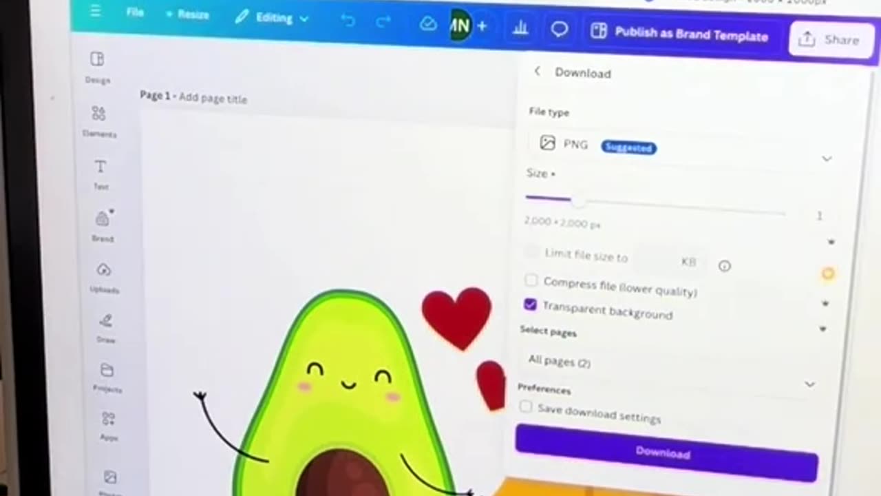 Making stickers with Canva