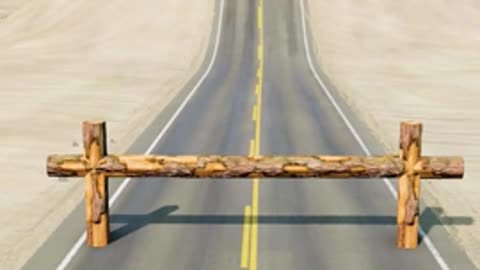 Cars vs Chained Bollards! 🚗⛓️ | Ultimate Strength Test! #Shorts #CarFails