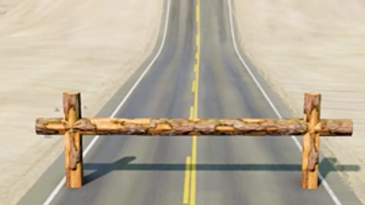 Cars vs Chained Bollards! 🚗⛓️ | Ultimate Strength Test! #Shorts #CarFails