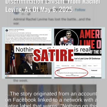 Fact Check: Supreme Court Did NOT Refuse Rachel Levine 'Sexual Orientation Discrimination Lawsuit'