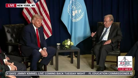 WATCH: President Trump Holds Bilateral Meeting with UN Secretary General, António Guterres - 9/23/25