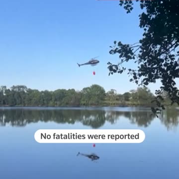 French firefighting helicopter crashes into pond
