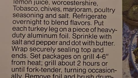 Recipe for BBQ Turkey Drumsticks Grilling recipe