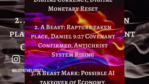 Steps Towards Revelation 13:You Can’t Have A Mark Without A Beast Infrastructure! Where Are We Now?