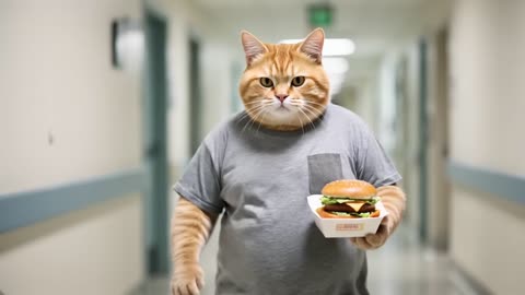 Ginger cat Dad works at construction #cat #Dad