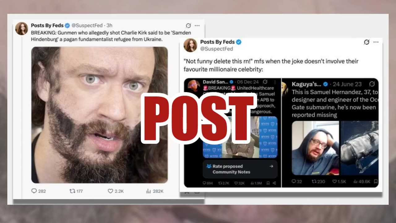 Fact Check: Samden Hindenberg Did NOT Shoot Charlie Kirk -- Troll Posts Blaming Sam Hyde