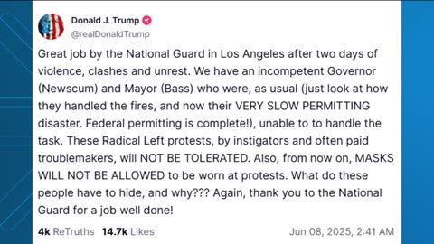 Fiery protests in LA | Trump deploys national guard