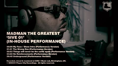 Madman the Greatest - 5ive 01 (In-house Studio Performance) (Official Audio)