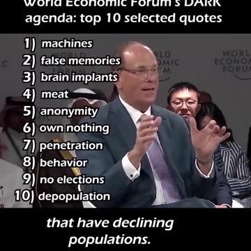 Is World Economic Forum against the population?!?