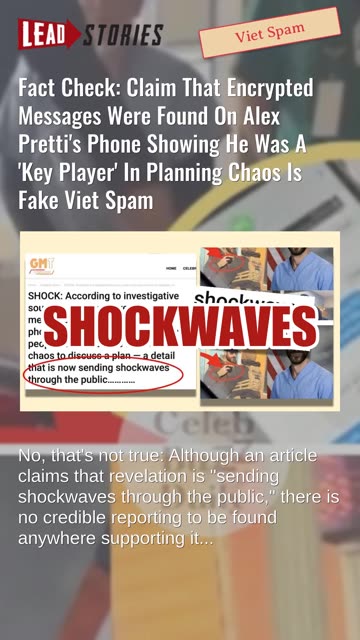Fact Check: NO Messages Found On Alex Pretti's Phone Showing He Was 'Key Player' In Planning Chaos