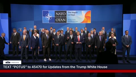 President Trump Participates in a NATO Family Photo