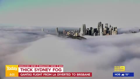 Thick fog over Sydney causes flights to be diverted away|sunmax966