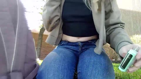 Chairy licks the ground