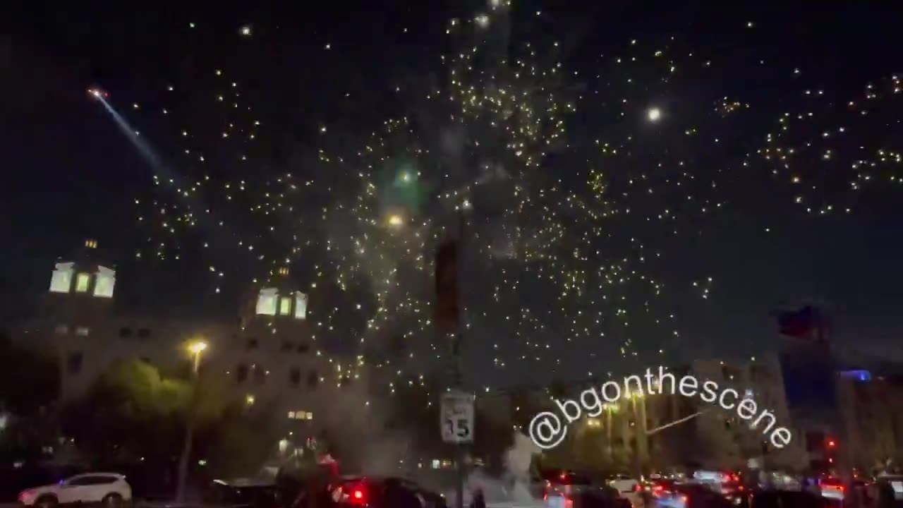 They’re now setting off fireworks in Los Angeles.
