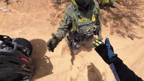 Almost Hit a Border Patrol Agent on His ATV