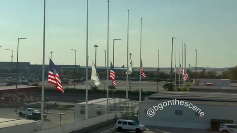 Flags flying at half-staff following the assassination of Charlie Kirk