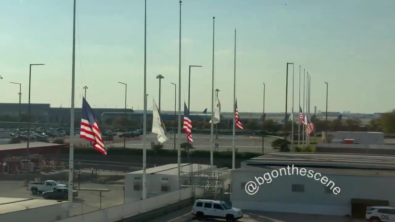 Flags flying at half-staff following the assassination of Charlie Kirk