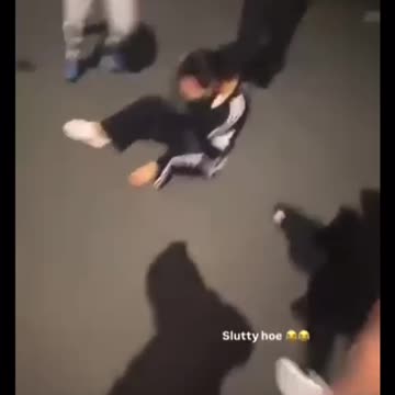 Girl gets stomped in the head by multiple other girls