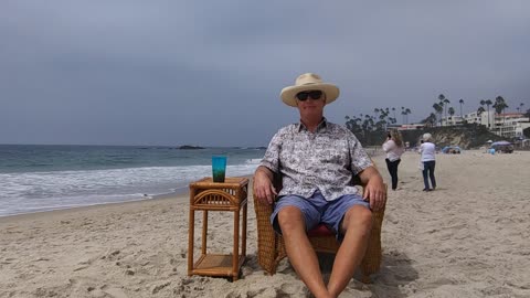 The Beach Captain in Time-Lapse. Main Beach, Laguna Beach, California. TL 042