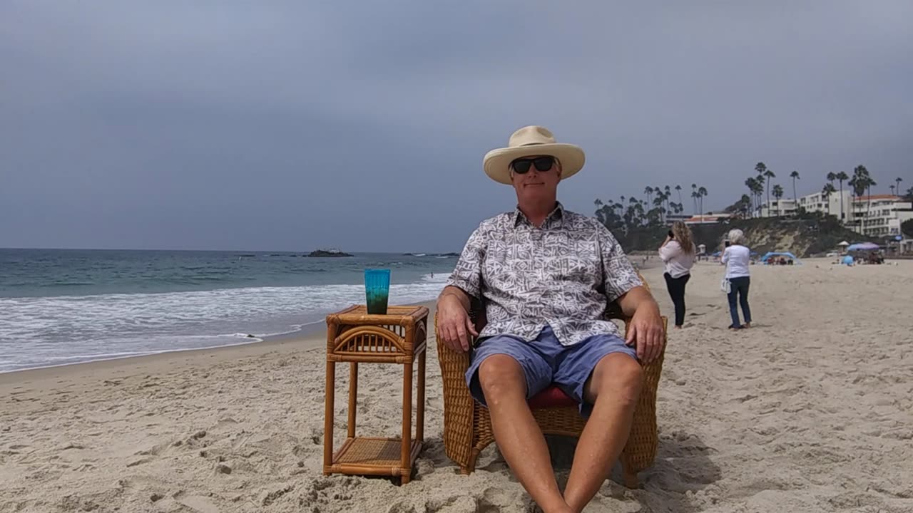 The Beach Captain in Time-Lapse. Main Beach, Laguna Beach, California. TL 042