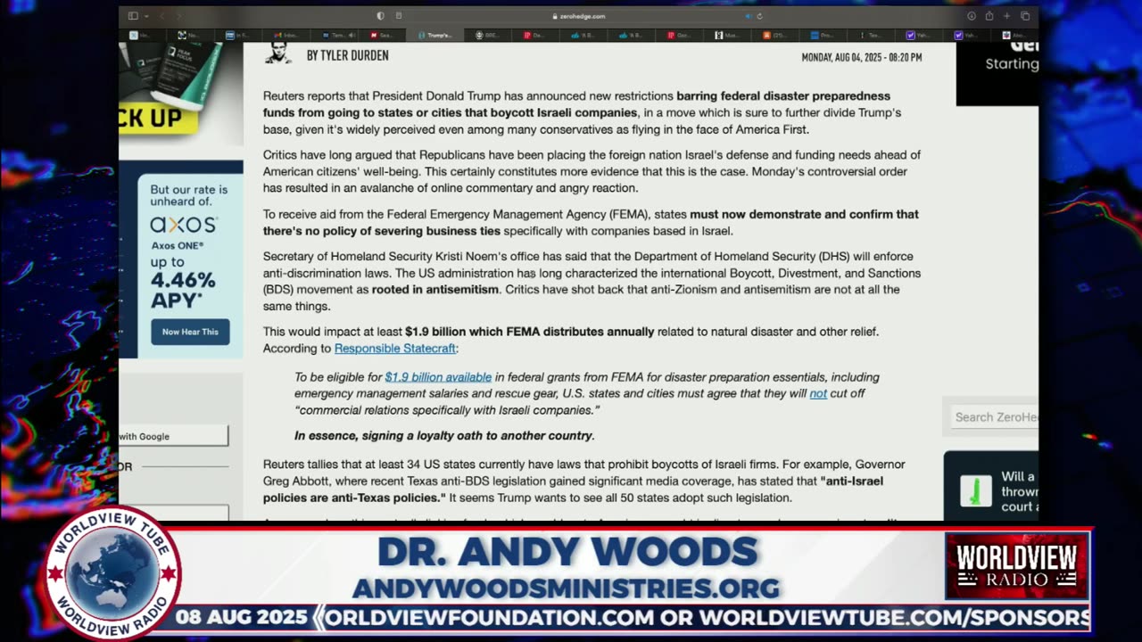 Middle East & Bible Prophecy Update with Dr. Andy Woods | 08/08/25