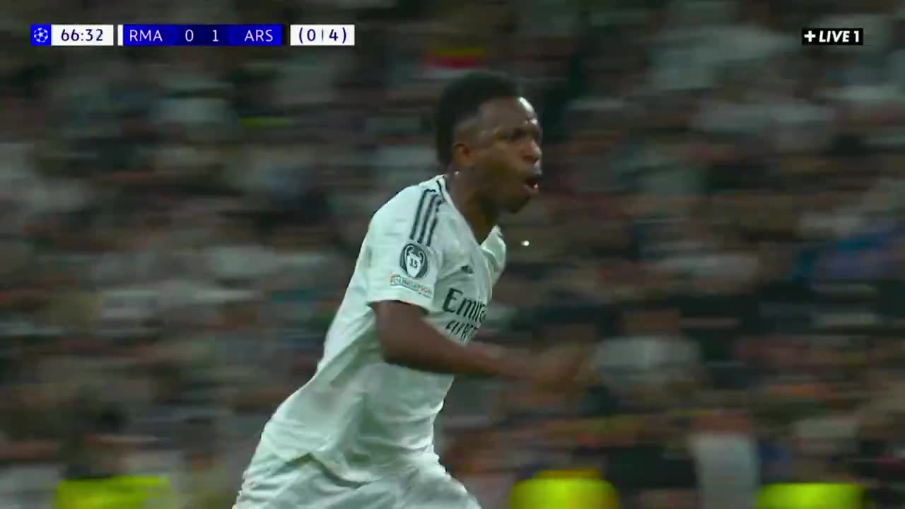 🚨🇪🇺 GOAL | Real Madrid 1-1 Arsenal | Vinicius