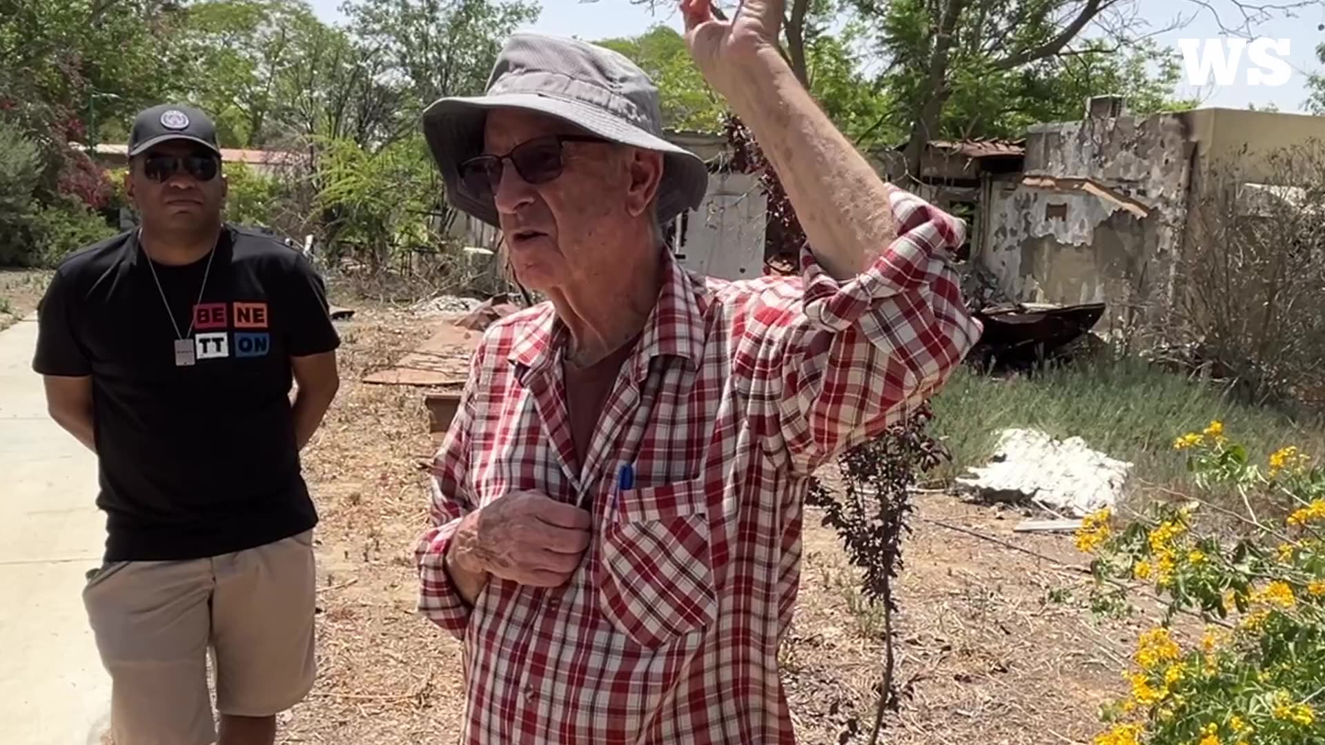 Shlomo Margalit at the kibbutz that was totally captured by Hamas