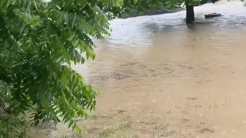 Flooding Through Apartment Building Tears Off Wall