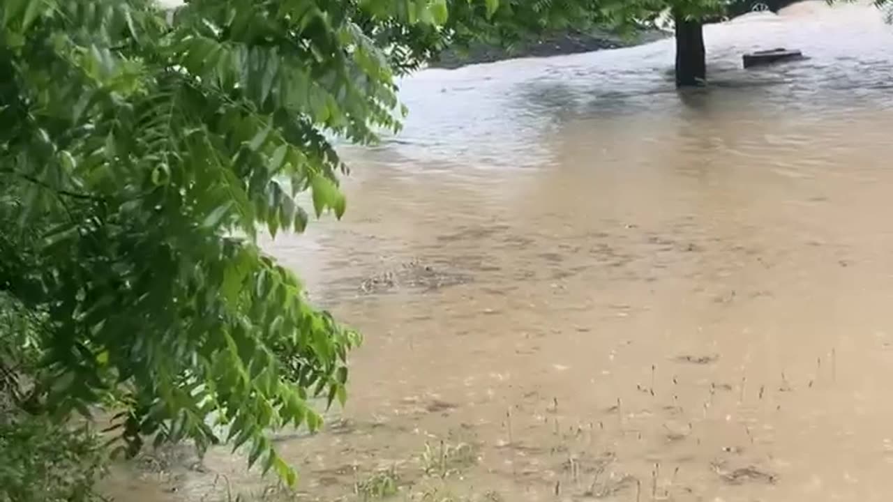 Flooding Through Apartment Building Tears Off Wall