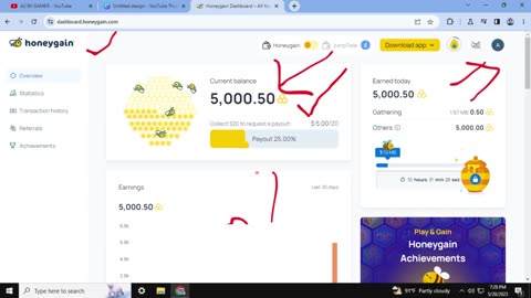 honeygain income per day II 100 USD FREE