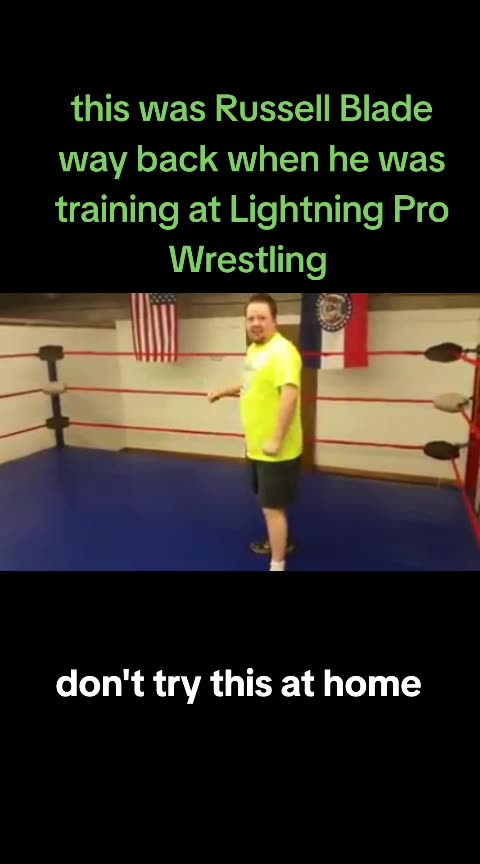 Russell Blade back when he was training for lightning pro wrestling