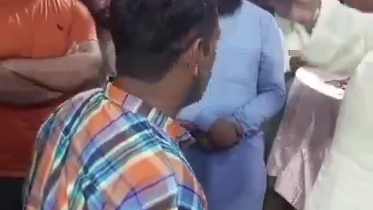 Pakistani doctor treats patients with a beach slipper.