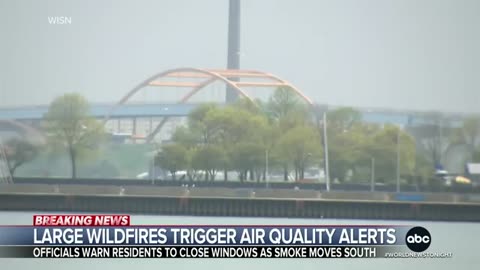 Wildfires in Canada trigger air quality alerts across the Midwest