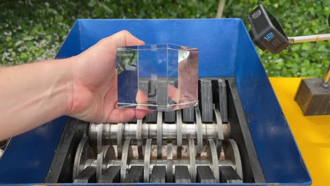 What Happens When You Shred a Solid Glass Cube?