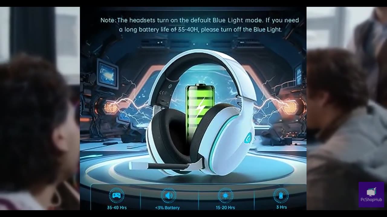 Gtheos 2.4GHz Wireless Gaming Headset for PS5, PS4 Fortnite & Call of Duty/FPS G