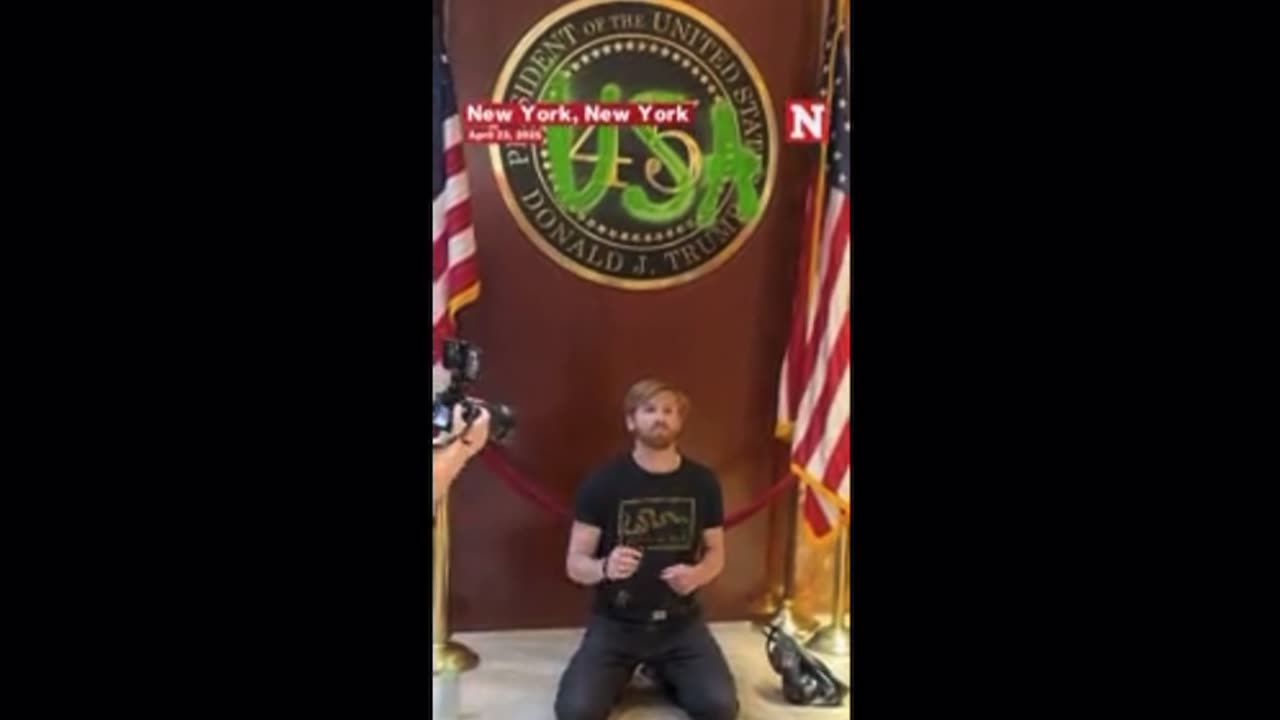 Deranged Climate Activist Arrested After Vandalizing Presidential Seal at Trump Tower