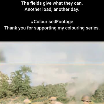 Farmers Plowing Hay #ColourisedHistory