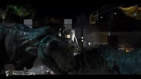04. Jurassic World (2015) T-Rex vs. Indominus Scene (910) Movieclips