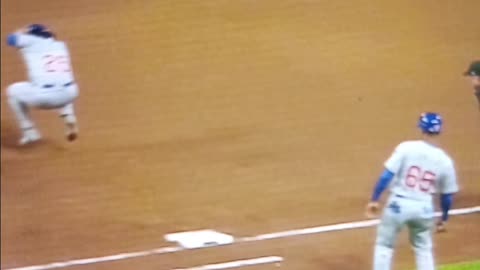 Cubs player gets doinked in the head