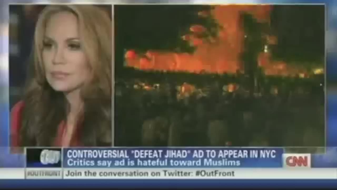 Pamela Geller on CNN, CNN cut tape midway