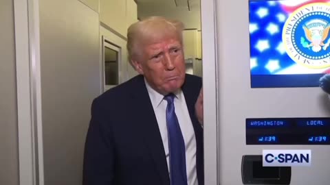 President Trump took questions from reporters last night on AF1