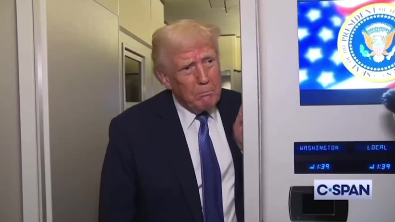 President Trump took questions from reporters last night on AF1