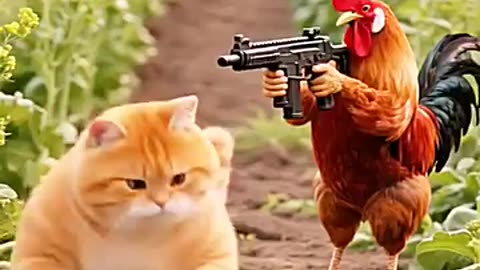 Unexpected Wake-Up Call! 😂🐔