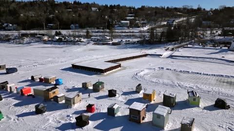Winter on the Kennebecasis River: Renforth Wharf, Ice Fishing & History in Rothesay, NB @DJI