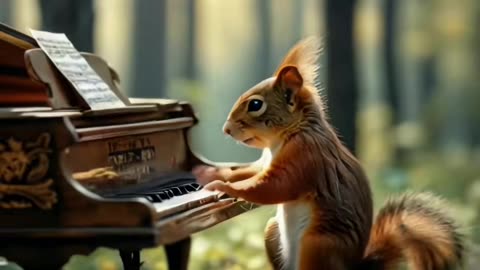 #ai #animal #music #piano #squirrel #fyp